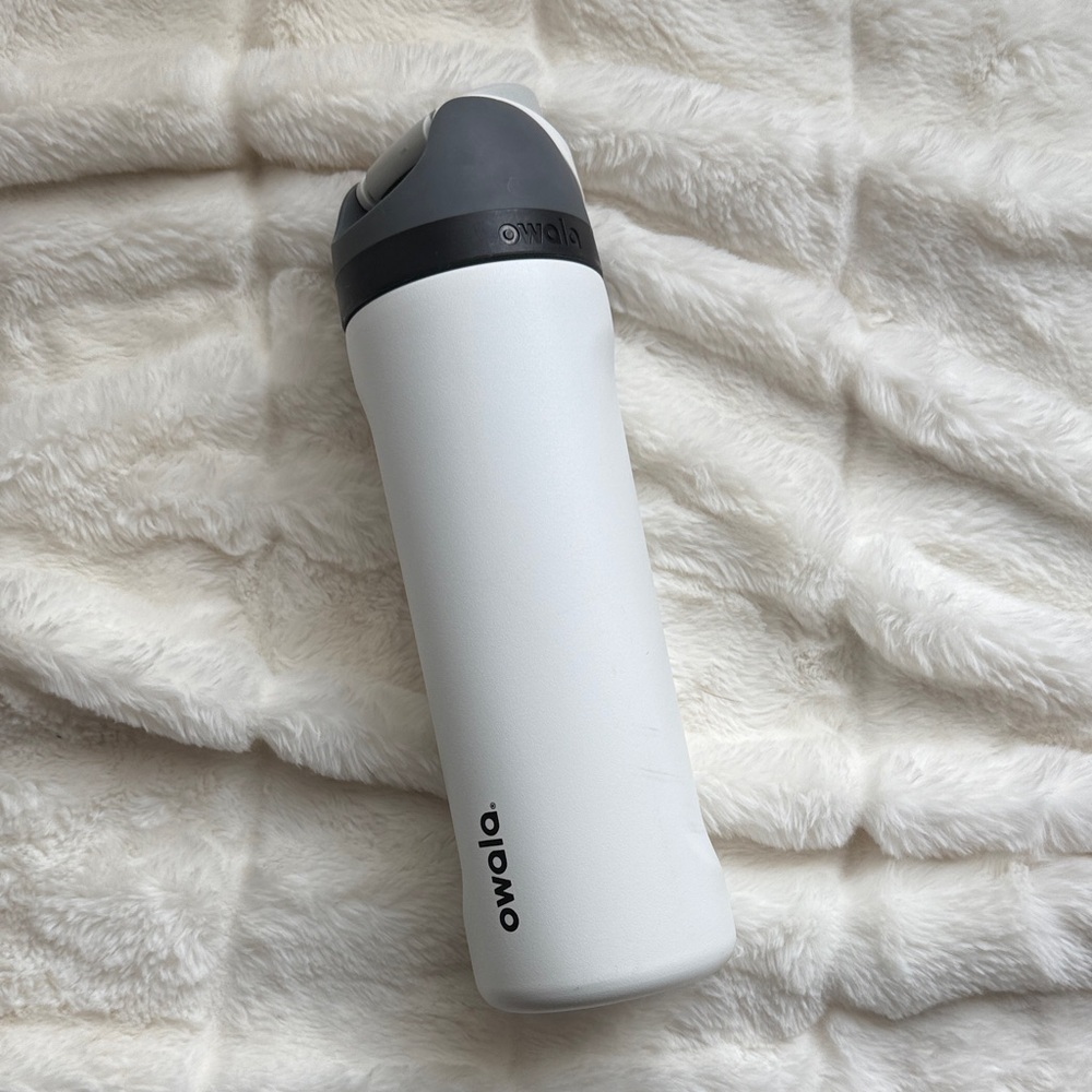 Owala White and Gray Water Bottle